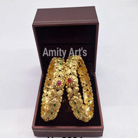 Amity Arts Gorgeous Pota Stone Designer Bangles Set for Women  