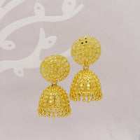 Mahavir DIY Gold Plated Traditional Jhumki Earrings