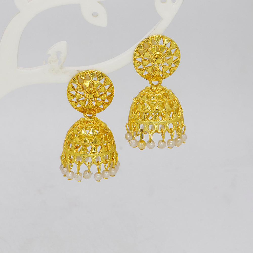 Mahavir DIY Gold Plated Traditional Jhumki Earrings