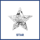 Golay Buchel Star Shape Cubic Zirconia Stone (3mm to 6mm)