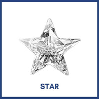 Golay Buchel Star Shape Cubic Zirconia Stone (3mm to 6mm)