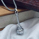 Urthn Silver Plated Lord Hanuman Heavy Gada Chain Pendant for Men (Pack Of 6)