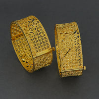 Mahavir Dye Gold Plated Designer Openable Bangles Set  (Pack of 12)