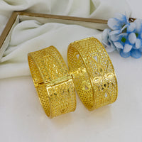 Mahavir Dye Gold Plated Designer Openable Bangles Set  (Pack of 12)