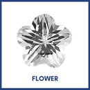 Golay Buchel Flower Shape Cubic Zirconia Stone (3mm to 6mm)