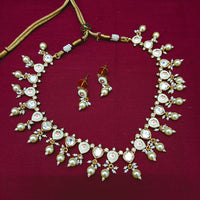 Arham Designer Polki Kundan Necklace Set with Premium Glamorous Finish