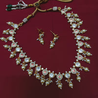 Arham Designer Polki Kundan Necklace Set with Premium Glamorous Finish