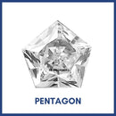 Golay Buchel Pentagon Stone Cubic Zirconia Stone (3mm to 4mm)