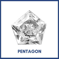 Golay Buchel Pentagon Stone Cubic Zirconia Stone (3mm to 4mm)