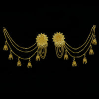 Mahavir Elegant DYE Gold Plated Dangler Earrings With Kanchain