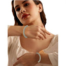 Amity Arts Silver Plated Austrian Stone Bangle (2 Piece)