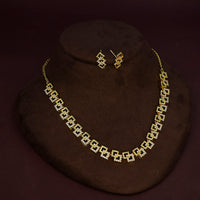 Mahavir Gold Plated Beautiful Austrian Stone Necklace Set 