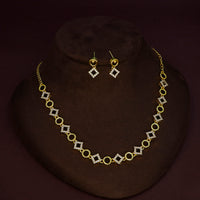 Mahavir Gold Plated Beautiful Austrian Stone Necklace Set 
