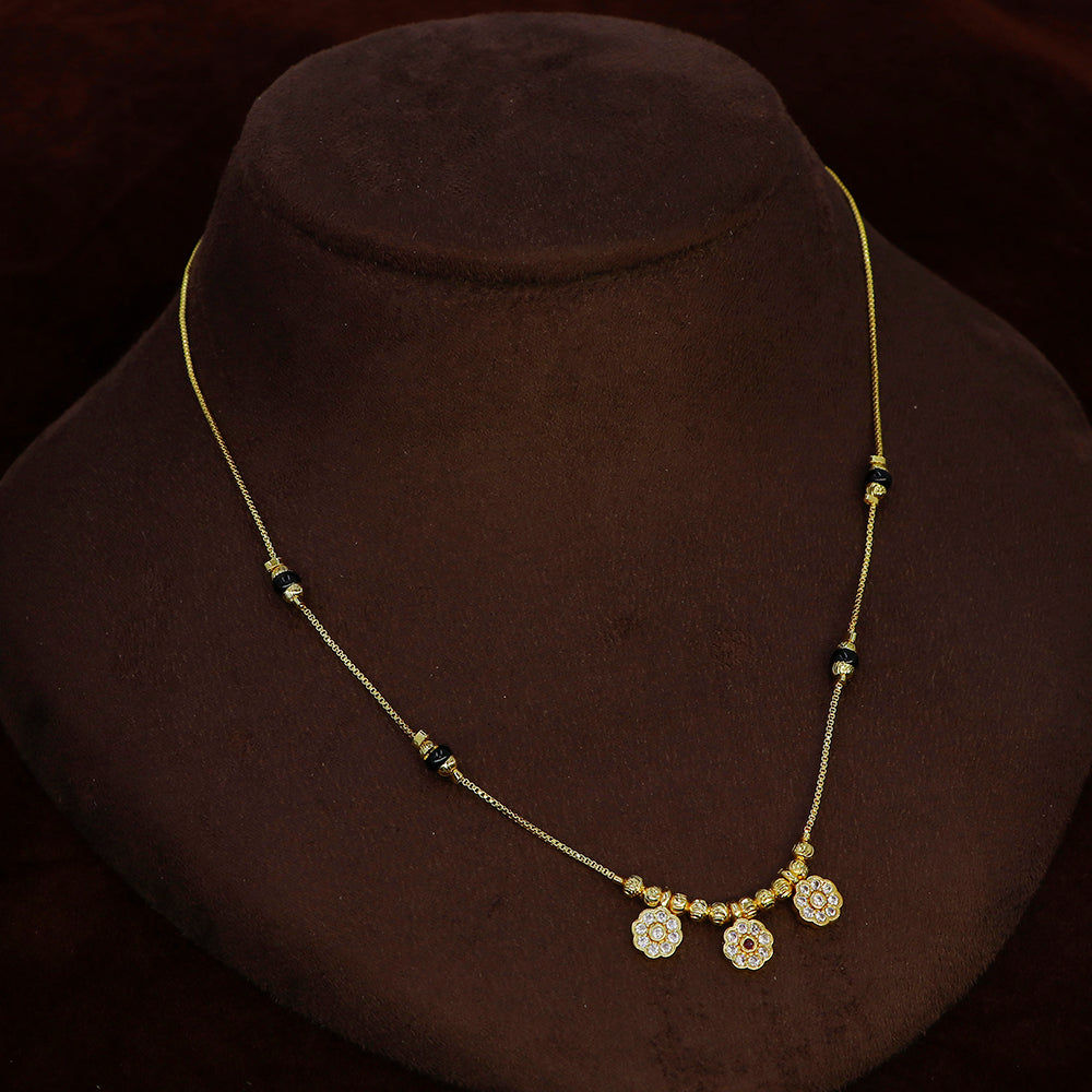 Mahavir Gold Plated Beautiful Austrian Stone Necklace