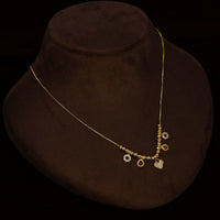 Mahavir Gold Plated Beautiful Austrian Stone Necklace