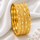 Mahavir Dye Gold Plated Designer Bangles Set