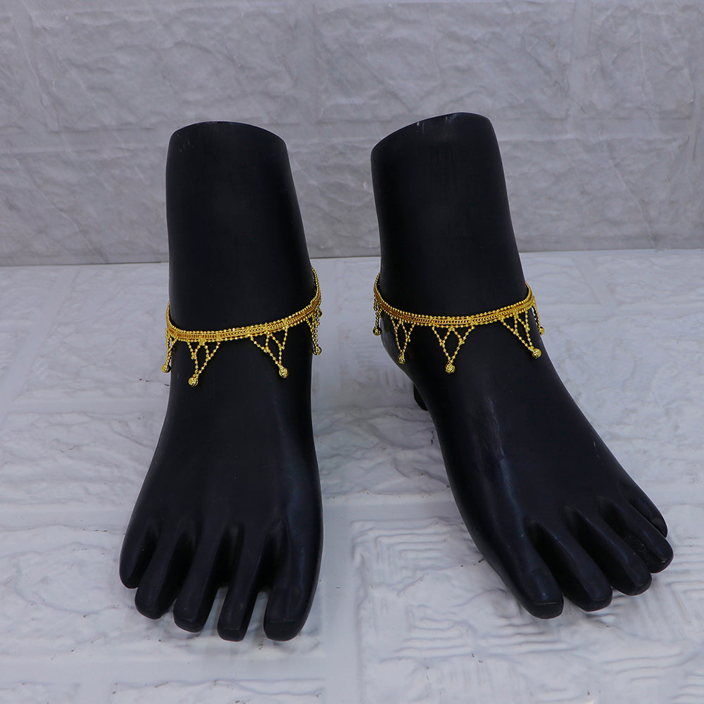 Mahavir Dye Gold Traditional Payal \Anklet