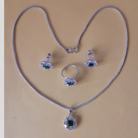 DNJ Jewelry Sparkling American Daimond Comob Set