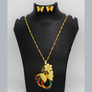 Mahavir Dye Gold Plated Meenakari Designer Chain Pendant Set