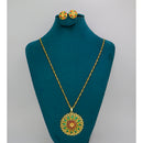 Mahavir Gold Meenakari Chain Pendant Set