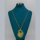 Mahavir Dye Gold Plated Meenakari Designer Chain Pendant Set