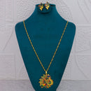 Mahavir Dye Gold Plated Meenakari Designer Chain Pendant Set