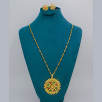 Mahavir Dye Gold Plated Meenakari Designer Chain Pendant Set