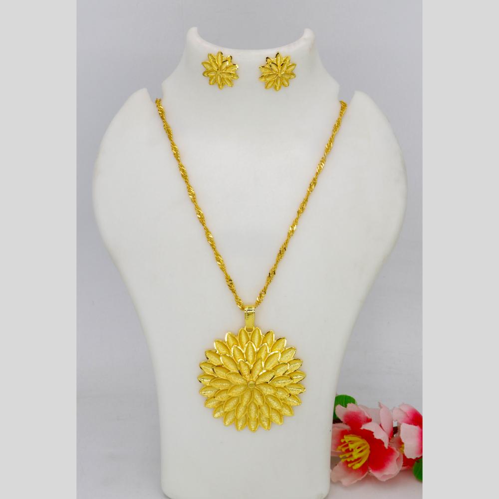 Mahavir Dye Gold Plated Meenakari Designer Chain Pendant Set (Pack of 6)