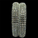 Amity Arts Brass Rodium Plated Austrian Stone Bangle  (2 Piece)