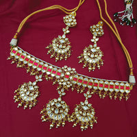 Arham Designer Polki Kundan Necklace Set with Premium Glamorous Finish