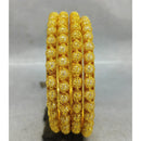 Amity Arts Gold Plated Pearls Bangles Set (4 Piece Only)
