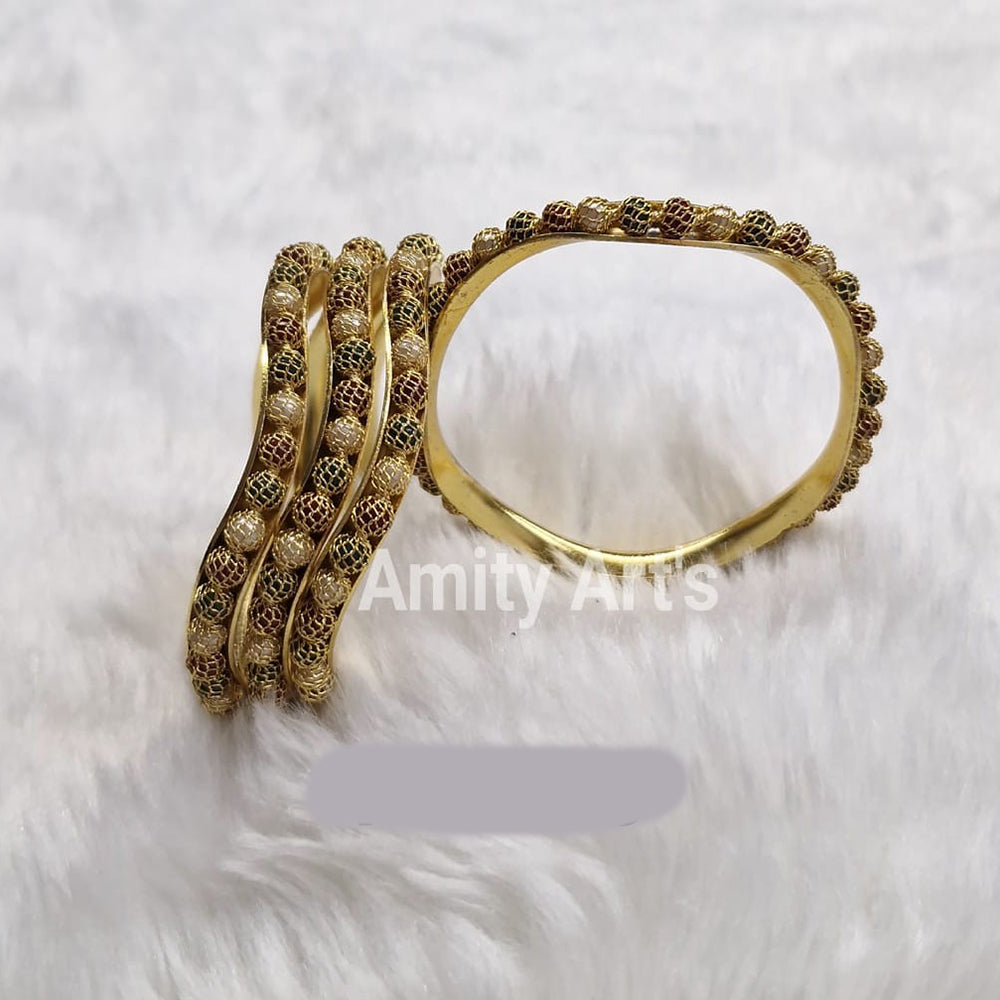 Amity Arts Designer Beaded Bangles Set 