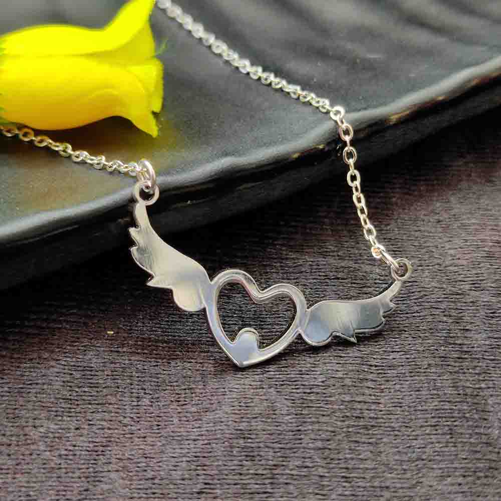 Urthn Heart Wings Chain Pendant - 113114610RG (Pack Of 6)