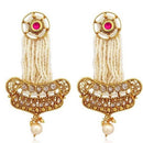 Darshana Jewels AD Stone Pearl Copper Dangler Earrings