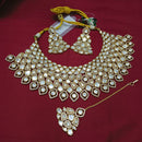 Arham Designer Semi Bridal Polki Kundan Choker Necklace Set