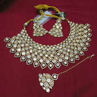 Arham Designer Semi Bridal Polki Kundan Choker Necklace Set