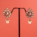 Saloni Fashion Jewellery Lavish Oval Shape Brown Uncut Kundan Stone Antique Gold Plated Jhumki Earring For Women and Girls