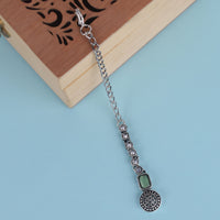 Saloni Fashion Jewellery Graceful Round Shape Silver Plated Maang Tikka For Women and Girls
