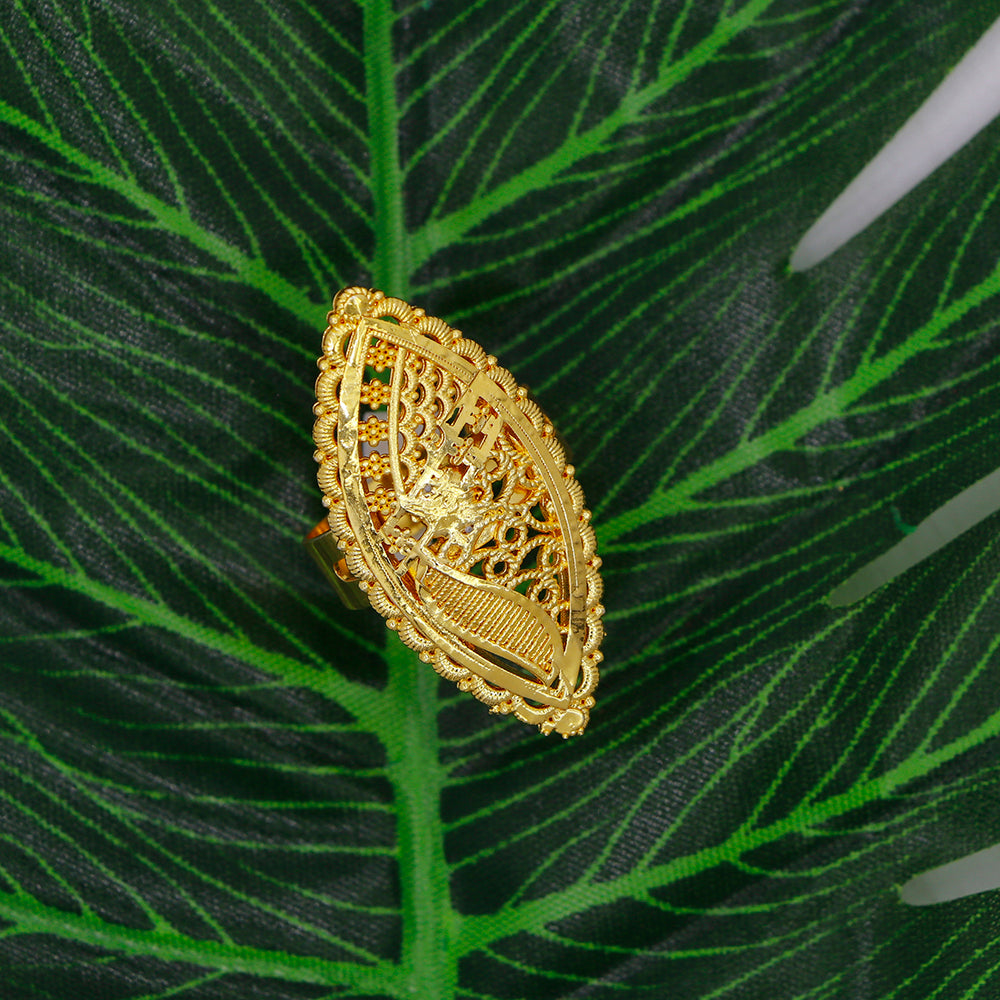 Mahavir Gold Plated Assorted Design Ring (Pack of 6)