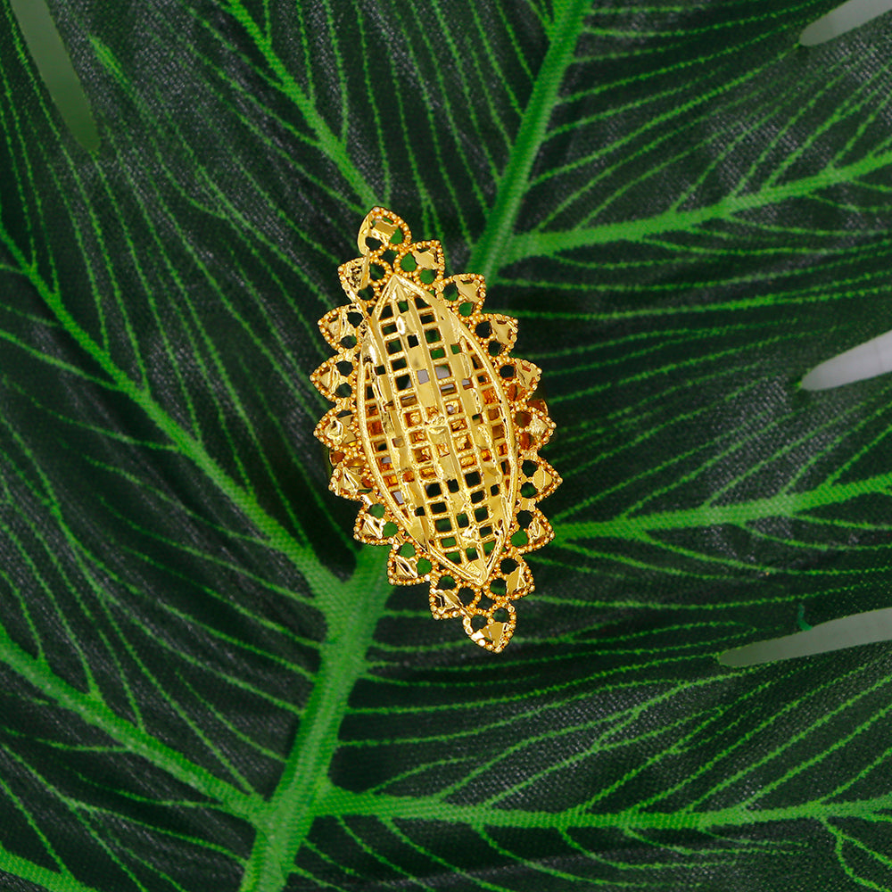 Mahavir Gold Plated Assorted Design Ring (Pack of 6)