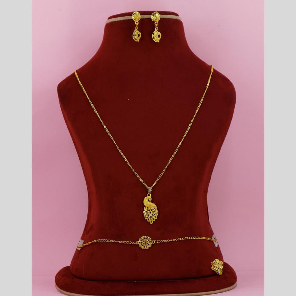 Mahavir Mahavir Dye Exclusive Gold Party Wear Combo Set  (Pack of 6)