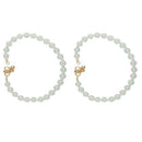 Etnico Adjustable Mint Pearl Beads Payal Anklets Jewellery for Women & Girls (A055Min)
