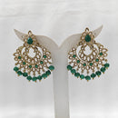 Param Jewel Glam Gold Plated Crystal Stone And Beads Dangler Earrings (Assorted Color)