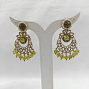 Param Jewel Glam Gold Plated Crystal Stone And Beads Dangler Earrings (Assorted Color)