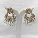 Param Jewel Glam Gold Plated Crystal Stone And Beads Dangler Earrings (Assorted Color)