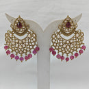 Param Jewel Glam Gold Plated Crystal Stone And Beads Dangler Earrings (Assorted Color)