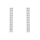 Etnico Cubic Zirconia American Diamond Necklace & Earrings Jewellery Set for Women