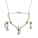 Etnico Gold Plated Traditional Designer Necklace Set with Earrings