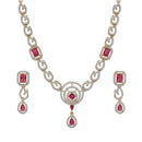 Etnico Gold Plated Traditional Designer Necklace Set with Earrings