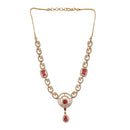Etnico Gold Plated Traditional Designer Necklace Set with Earrings